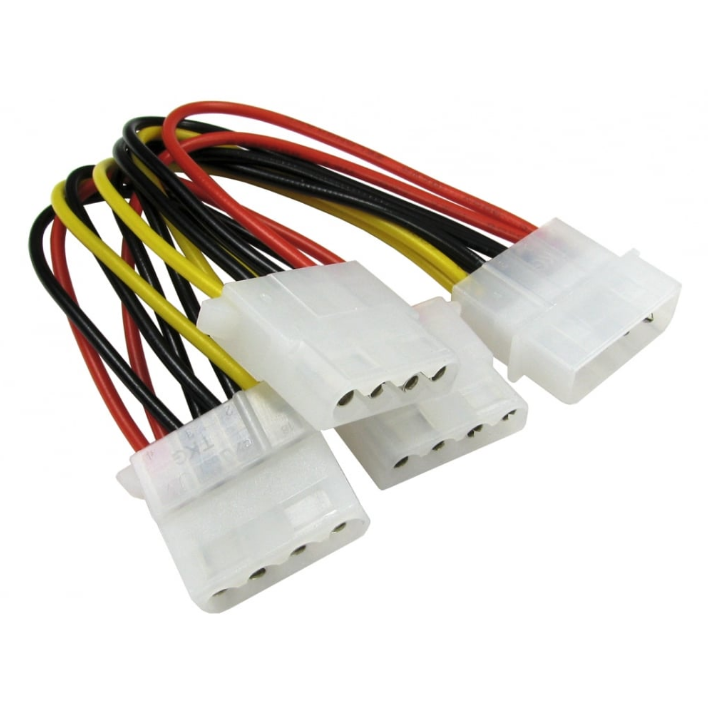 公头 Molex 连接器到三个母头 Molex 功率分配器电缆组件