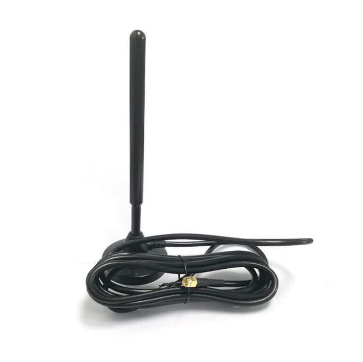 433Mhz 35dbi 高增益吸盘天线收音机天线铜棒强磁 3 米电缆 SMA 公头