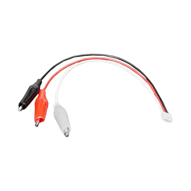 JST PH 3 针插头转彩色编码鳄鱼夹电缆组件