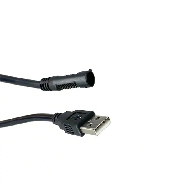 圆形 2 针母头转 USB 公头可更换桶形连接器系统电缆组件