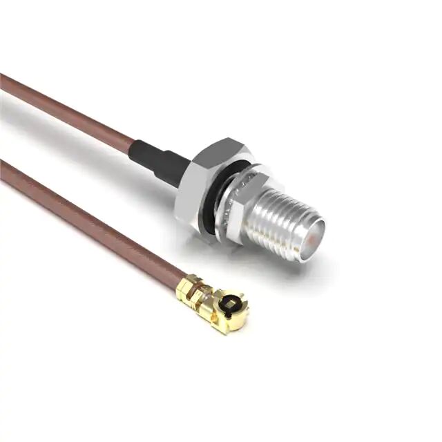 同轴电缆组件 IPEX MHF1 母插头直角转 SMA 母插孔 RG-178