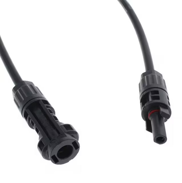 专业生产2213759-3 光伏引脚连接器转光伏插座连接器 1 线路 1.64'（0.50m） 线束多年经验 专业制造 锐诚达