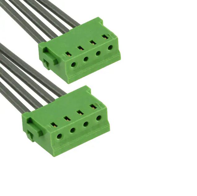 设计加工A04ZR04ZR28H51A 4 矩形电缆组件 插口至插口，反向 0.167' 线束专业制造 按需定制 锐诚达