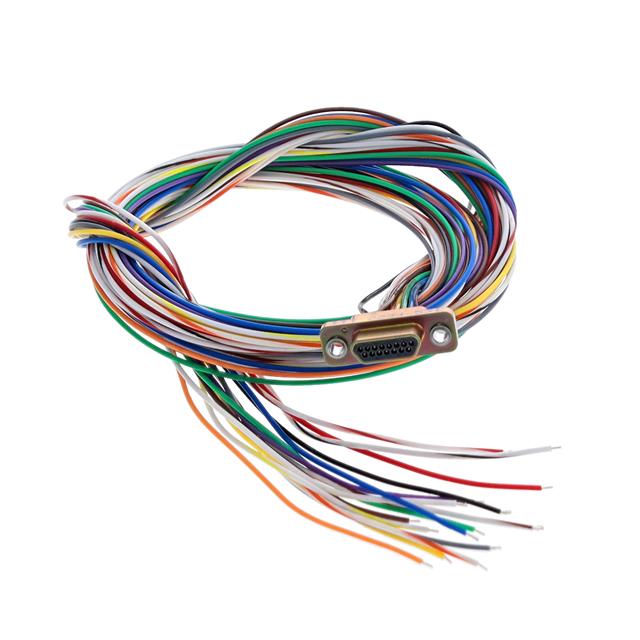 D-Sub 电缆组件 D 型，微型 D 多股，单股 3.00'（914.40mm） 插头，公引脚 至 单条导线引线 无屏蔽   创新设计 多样化选择 锐诚达