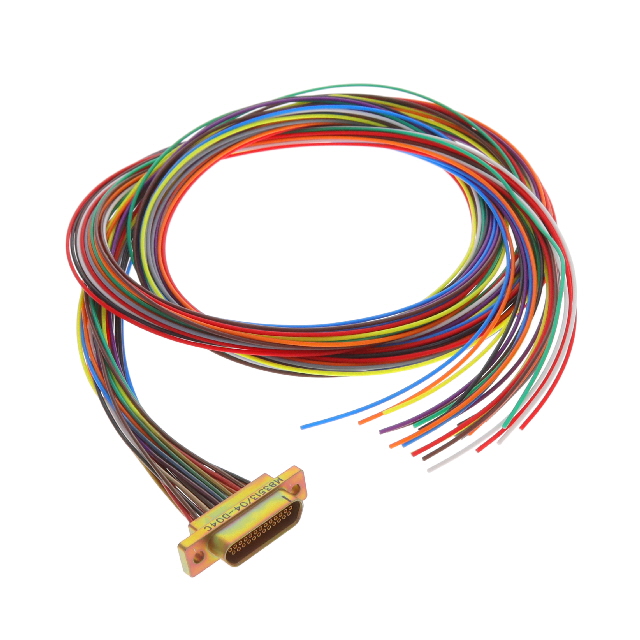 D-Sub 电缆组件 D 型，微型 D 多股，单股 3.00'（914.40mm） 插座，母型插口 至 单条导线引线 创新设计 多样化选择 锐诚达