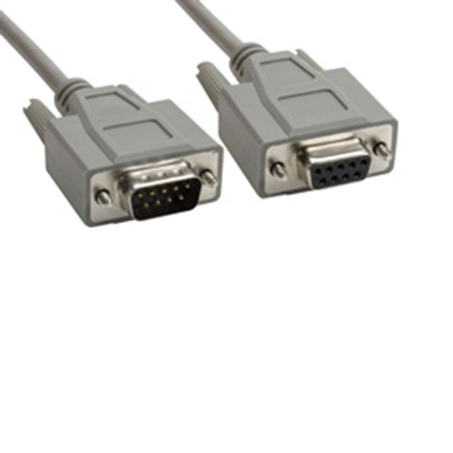 D-Sub 电缆组件 DB9 灰色，单股（圆形） 5，00'（1，52m） 插座，母型插口 至 插头，公引脚 屏蔽  创新设计 多样化选择 锐诚达