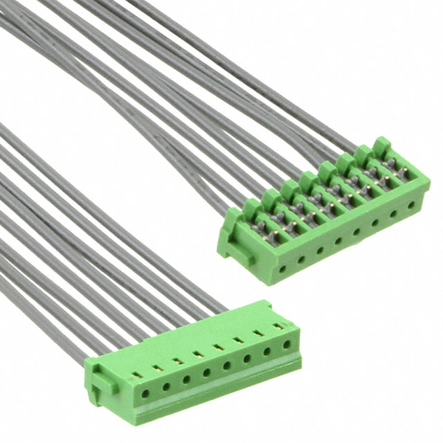 8 矩形电缆组件 插口至插口，反向 0.500'（152.40mm，6.00